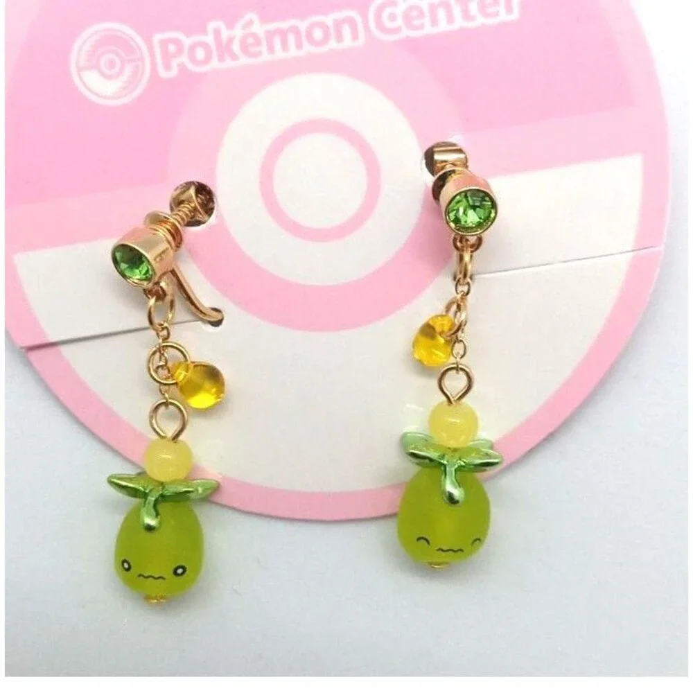 Pokemon center Smoliv Clip on earrings